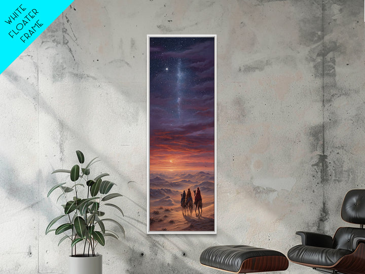 Heavenly Path Wanderers – Framed Canvas Print – Christian Art Canvas – Christmas Art – Tall Narrow Wall Art – Christian Wall Art – Christia