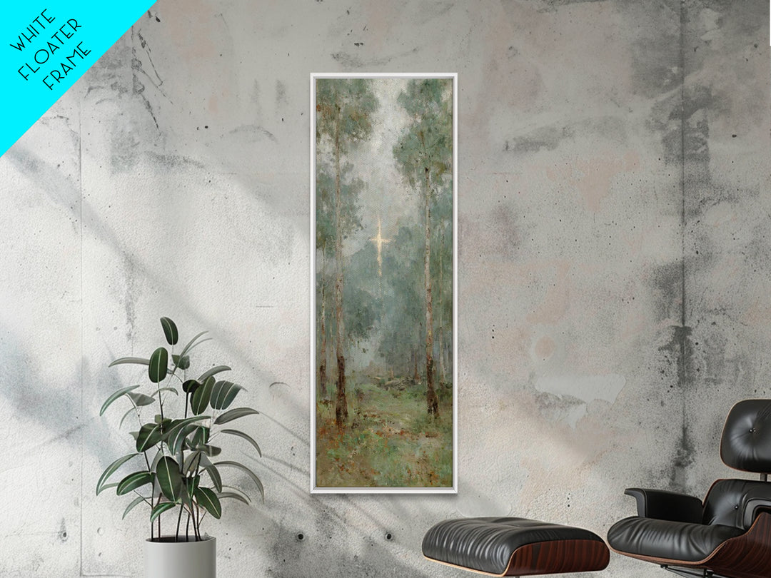 Sanctuary In Mist – Framed Canvas Print – Skinny Art – Christian Wall Art – Christian Art Print – Jesus Canvas Art – Christmas Wall Art – C