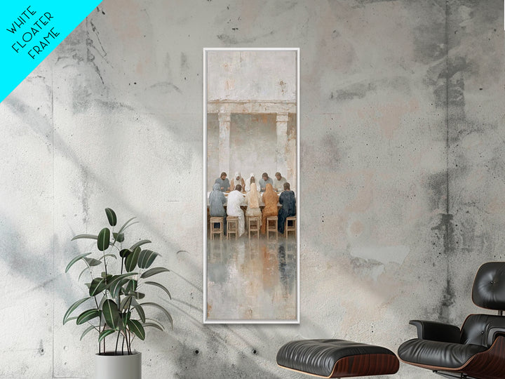 Last Communion Stillness | Framed Canvas Print | Christian Art Canvas | Jesus Painting | Narrow Art | Christian Art Work | Christmas Wall A