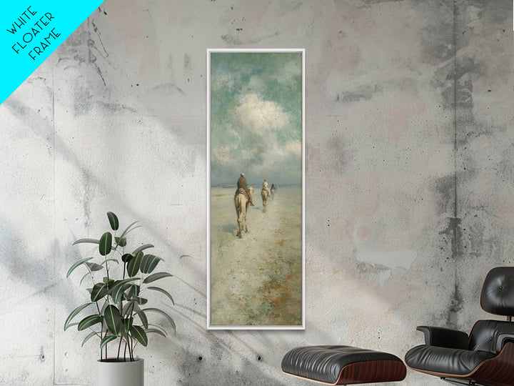 Quiet Desert Procession – Framed Canvas Print – Christian Wall Art – Christmas Art – Skinny Art – Christian Art Canvas – Christian Christma