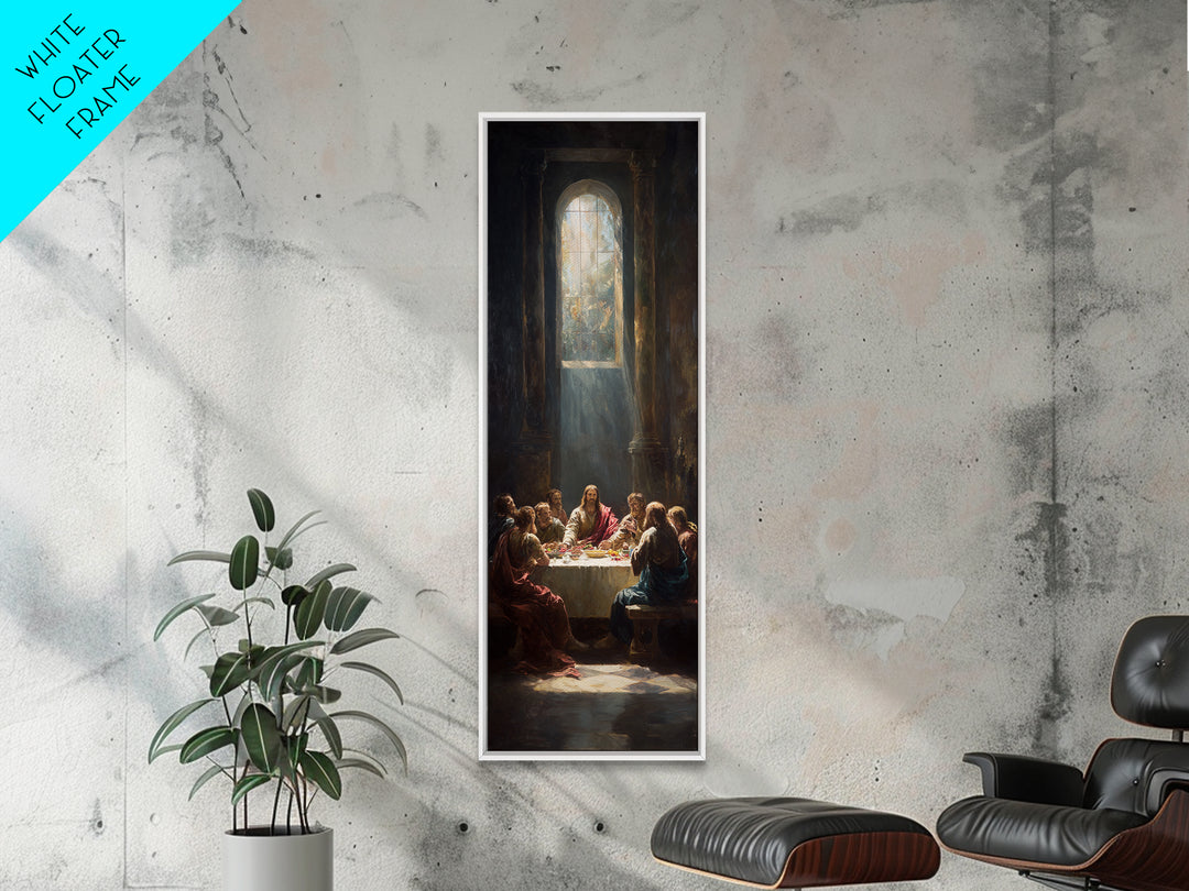 Holy Table Light – Framed Canvas Print – Christian Art Canvas – Jesus Painting – Christian Wall Art – Modern Christian Art – Christmas Art