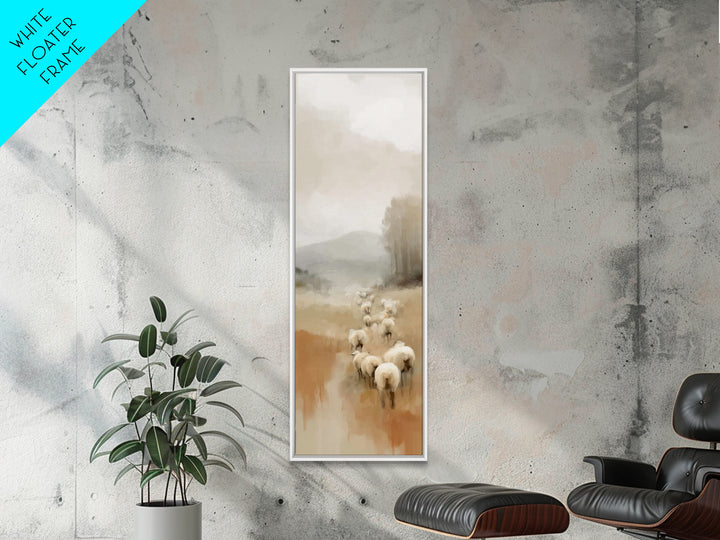 Quiet Pasture Peace – Framed Canvas Print – Christian Wall Art – Christian Art Canvas – Pastoral Christian Art – Minimalist Christian Art –