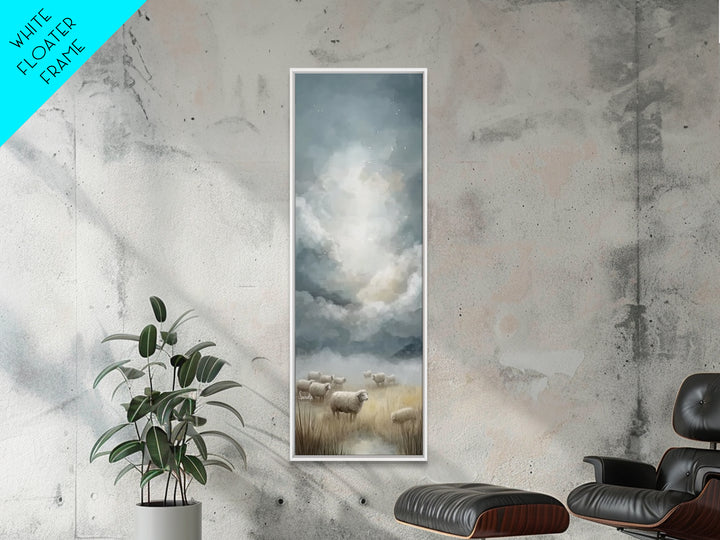 Shepherd’s Quiet Field – Framed Canvas Print – Christian Wall Art – Christian Art Canvas – Pastoral Christian Art – Vintage Christian Art –