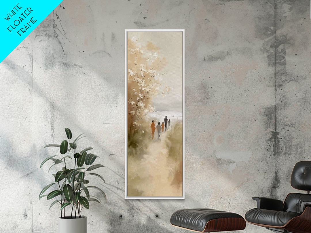 Evening Shore Peace – Framed Canvas Print – Narrow Art – Christian Wall Art – Christian Art Canvas – Jesus Painting – Christian Gift