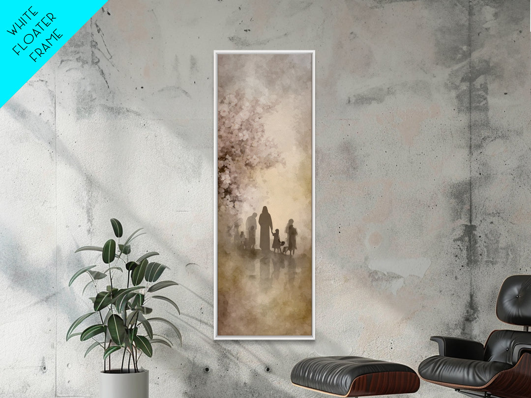 Gentle Fields Glory, Framed Canvas Print, Tall Narrow Wall Art, Christian Wall Art, Christian Art Canvas, Jesus Painting, Christian Decor