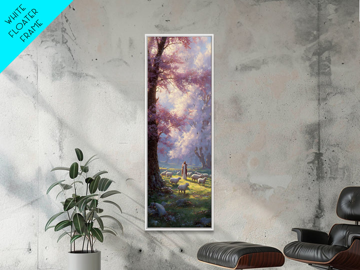 Shepherds Of Light – Framed Canvas Print – Christian Wall Art – Christian Art Canvas – Tall Skinny Art Print – Jesus Painting – Christian C