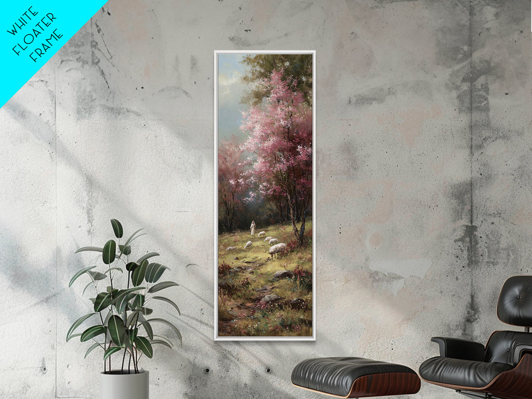 Fields Of Blessing – Framed Canvas Print – Christian Wall Art – Narrow Art – Christian Art Canvas – Jesus Painting – Christmas Art