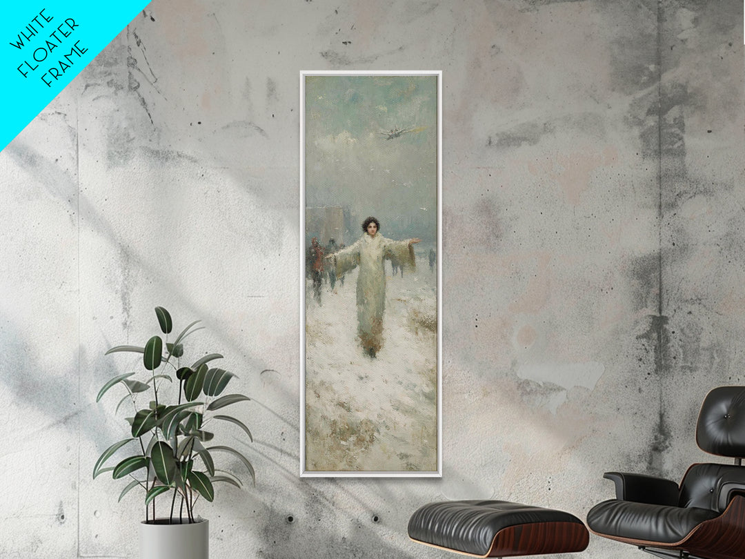 Dawn Of Shepherds – Framed Canvas Print – Christian Art Canvas – Tall Narrow Wall Art – Christian Wall Art – Jesus Painting – Christian Chr