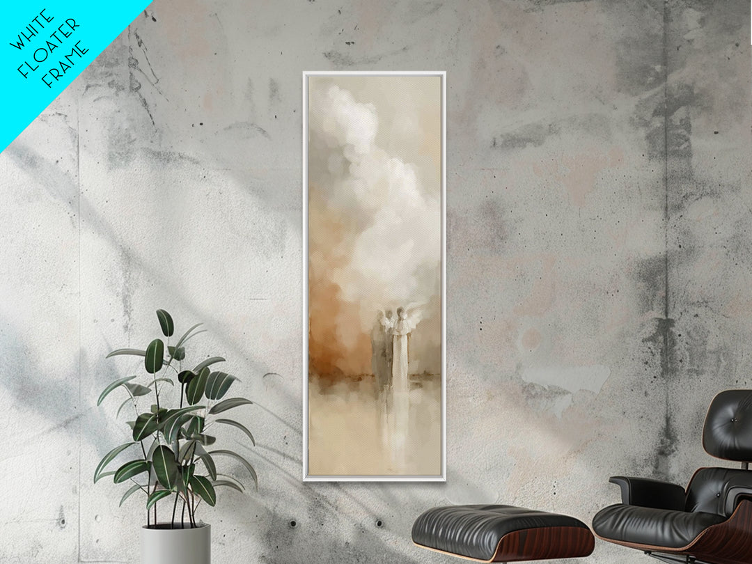 Heavenly Messengers – Framed Canvas Print – Christian Wall Art – Christian Art Canvas – Skinny Art – Christian Christmas Art – Jesus Painti