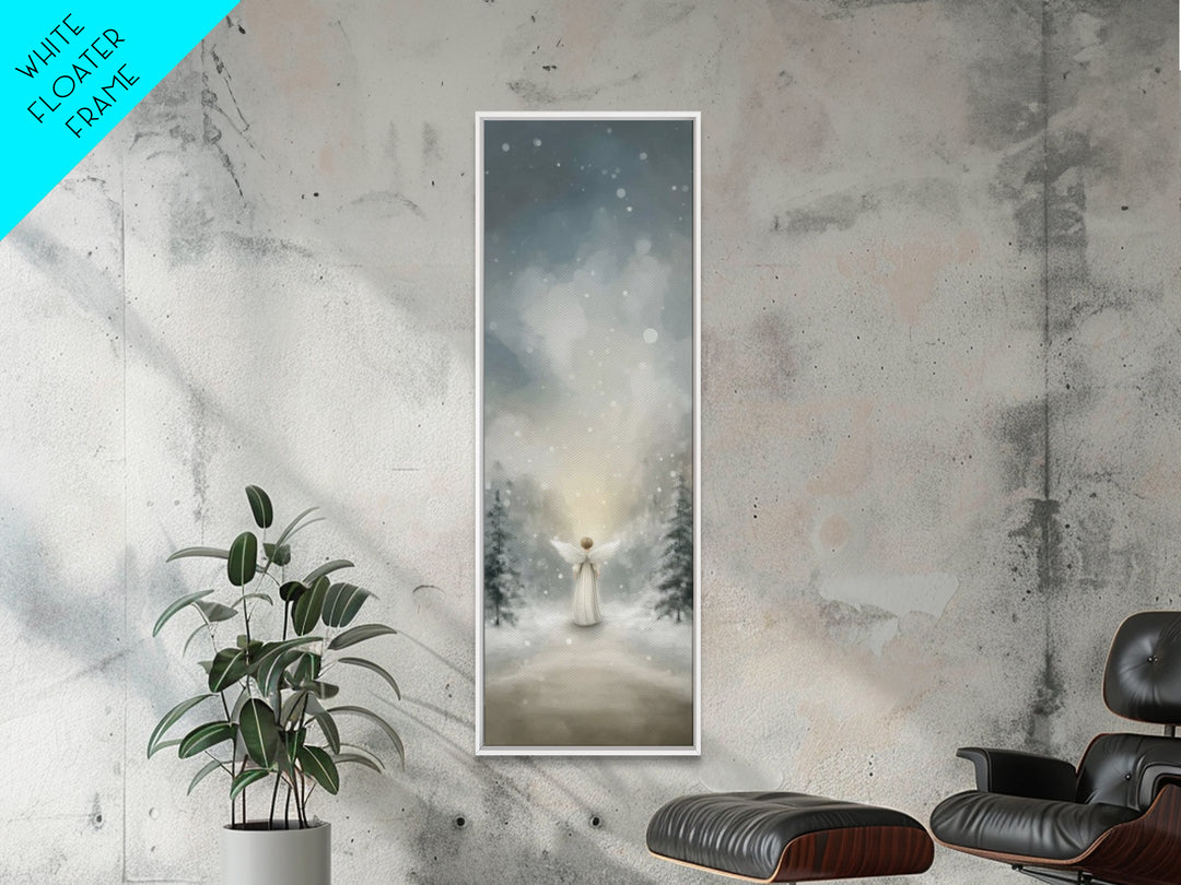 Heaven’s Gentle Glow – Framed Canvas Print – Christian Wall Art – Christmas Art – Christian Art Canvas – Tall Narrow Wall Art – Christian C