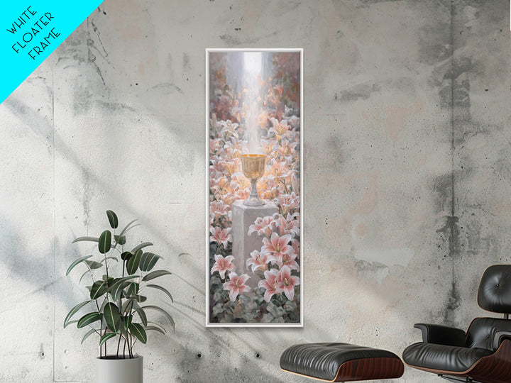 Blossoms Of Grace – Framed Canvas Print – Tall Narrow Wall Art – Christian Art Canvas – Christian Wall Art – Christian Paintings – Jesus Pa