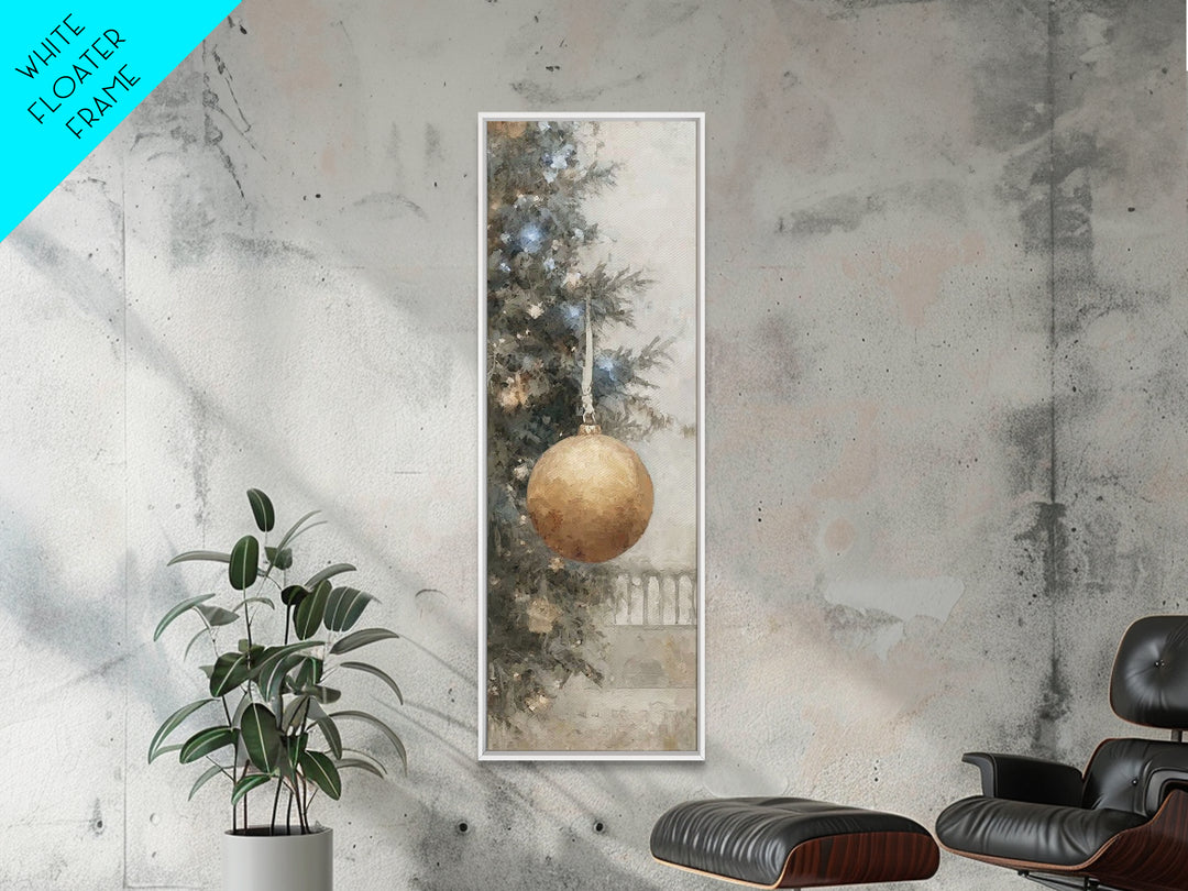 Winter Star Harmony – Framed Canvas Print – Narrow Art – Christmas Wall Art – Christmas Art Prints – Christian Christmas Art – Christmas Ca