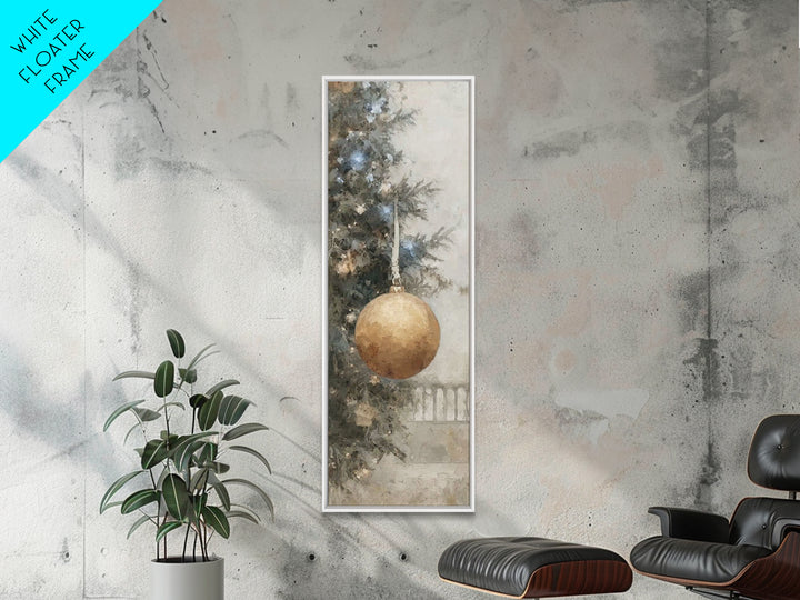 Winter Star Harmony – Framed Canvas Print – Narrow Art – Christmas Wall Art – Christmas Art Prints – Christian Christmas Art – Christmas Ca