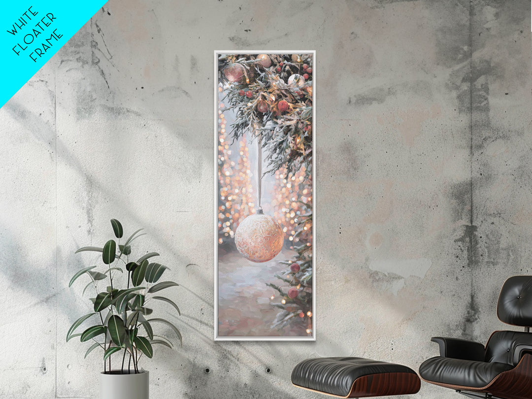 Vintage Noel Spirit – Framed Canvas Print – Tall Narrow Wall Art – Christmas Art Prints – Christian Christmas Art – Christmas Wall Art – Ch