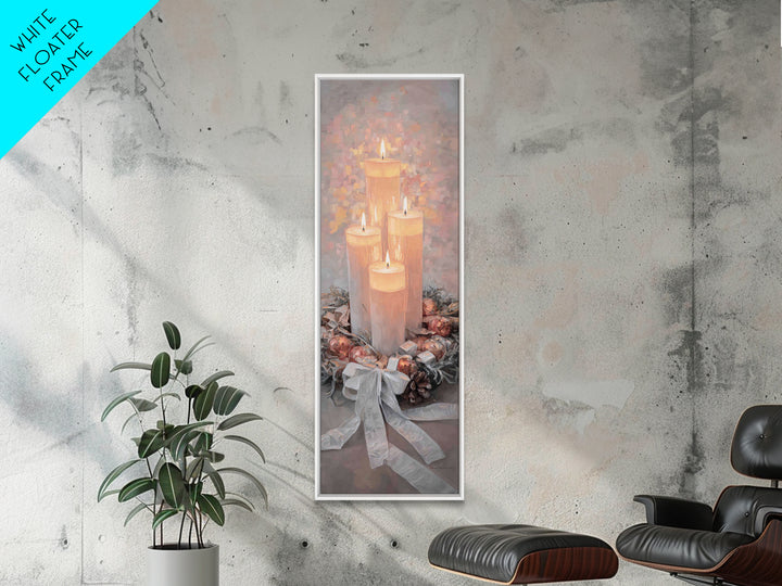 Advent Candle Peace – Framed Canvas Print – Christmas Art – Christian Wall Art – Skinny Art – Christian Art Canvas – Christian Christmas De