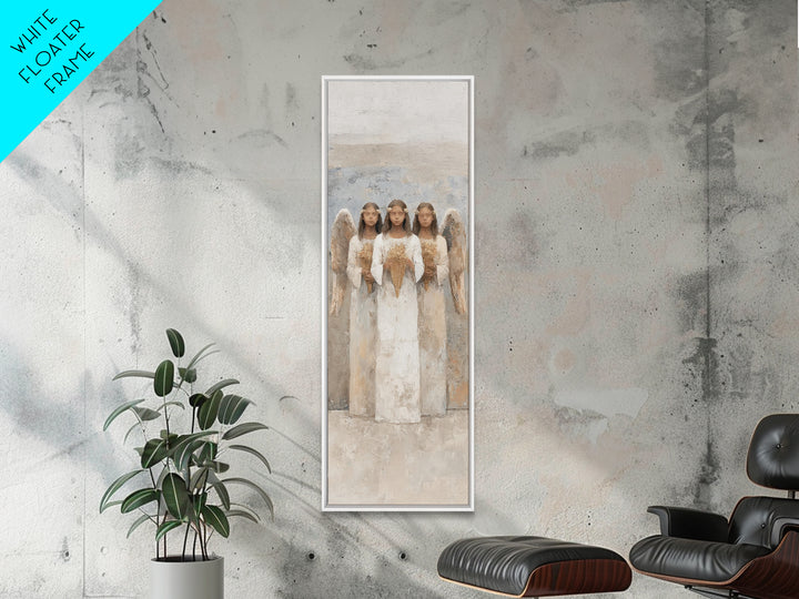Angels Of Light – Framed Canvas Print – Tall Skinny Art Print – Christian Art Canvas – Modern Christian Art – Christian Gift Ideas