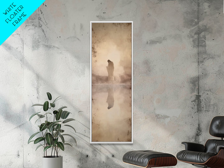 Desert Redeemer | Framed Canvas Print | Skinny Art | Christian Wall Art | Subtle Christian Art | Moody Christian Art