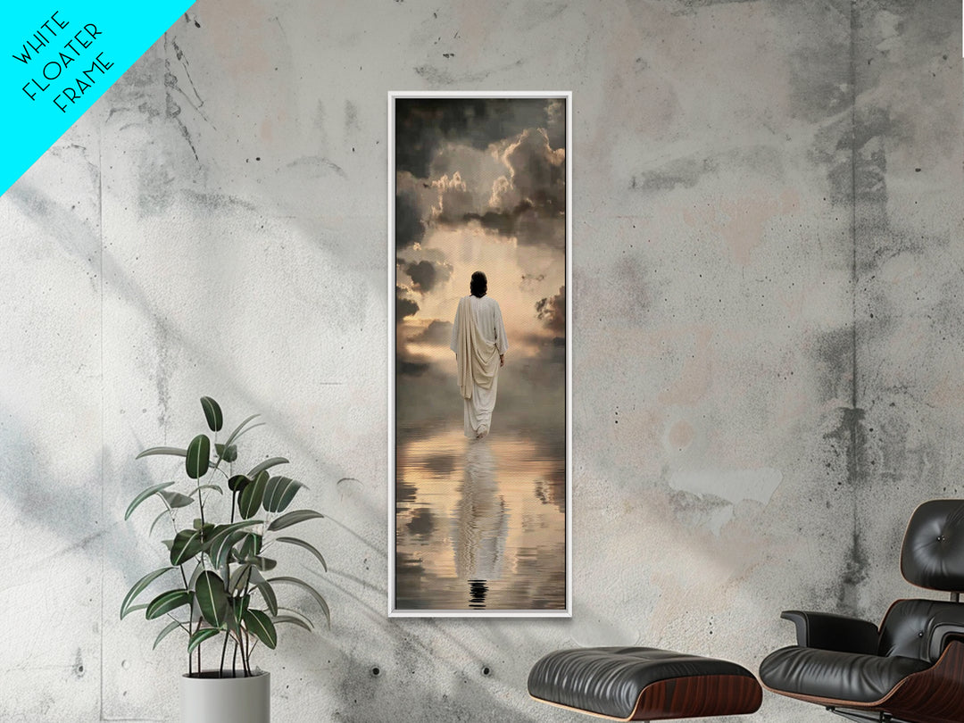 Dawn Of Mercy – Framed Canvas Print – Christian Wall Art – Jesus Painting – Christian Art Canvas – Tall Skinny Art Print – Christian Christ