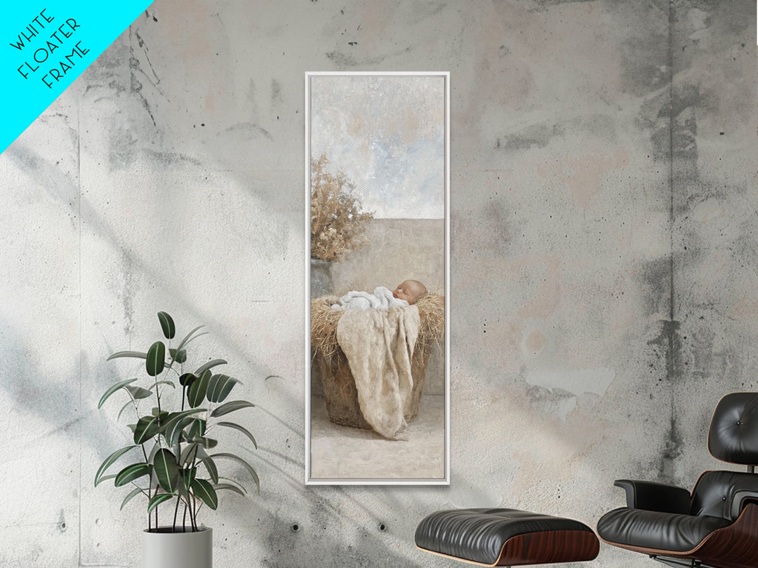 Starborn Blessing – Framed Canvas Print – Christian Art – Christmas Art – Christian Art Canvas – Tall Skinny Art Print – Christian Christma