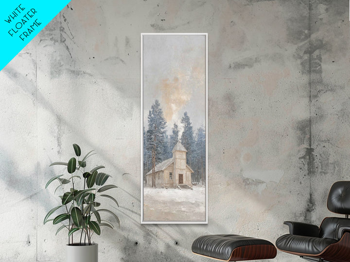 Morning Pine Sanctuary | Framed Canvas Print | Narrow Art | Christian Wall Art | Christian Art Canvas | Christmas Art | Christian Decor