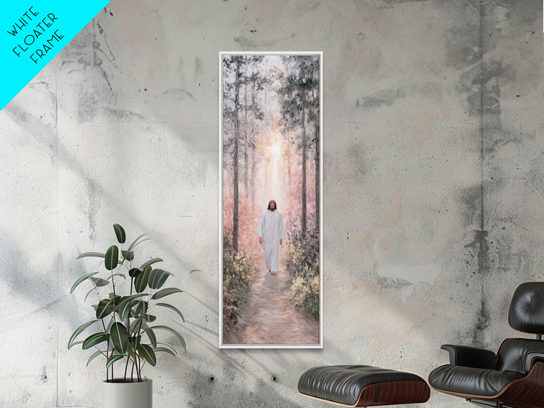 Heavenly Summit Path, Framed Canvas Print, Tall Narrow Wall Art, Christian Painting, Christian Art Canvas, Moody Christian Art, Christian D