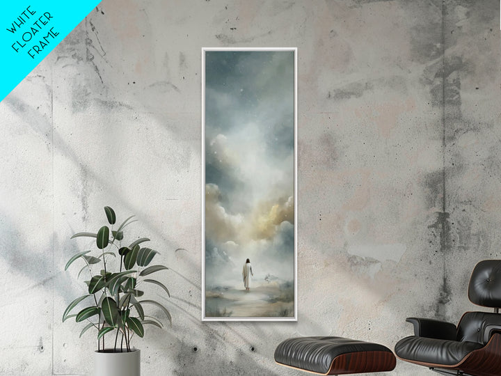 Golden Dawn Journey – Framed Canvas Print – Narrow Art – Christian Art Canvas – Christian Wall Art – Moody Christian Art – Christian Decor
