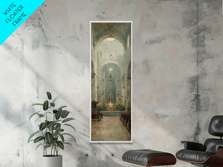 Sanctuary Of Light – Framed Canvas Print – Tall Narrow Wall Art – Christian Wall Art – Christian Art Canvas – Christmas Art – Christian Dec