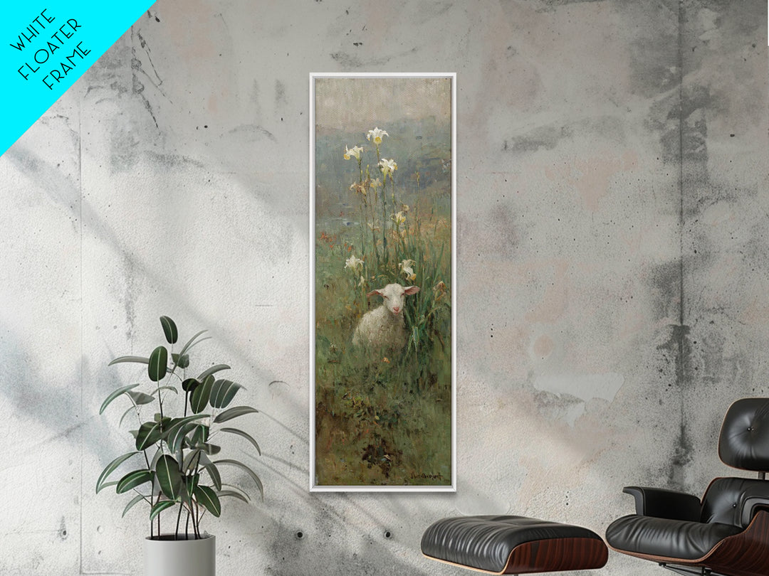 Lilyfield Grace – Framed Canvas Print – Christian Art Canvas – Tall Narrow Wall Art – Christian Wall Art – Christian Painting – Faith Art