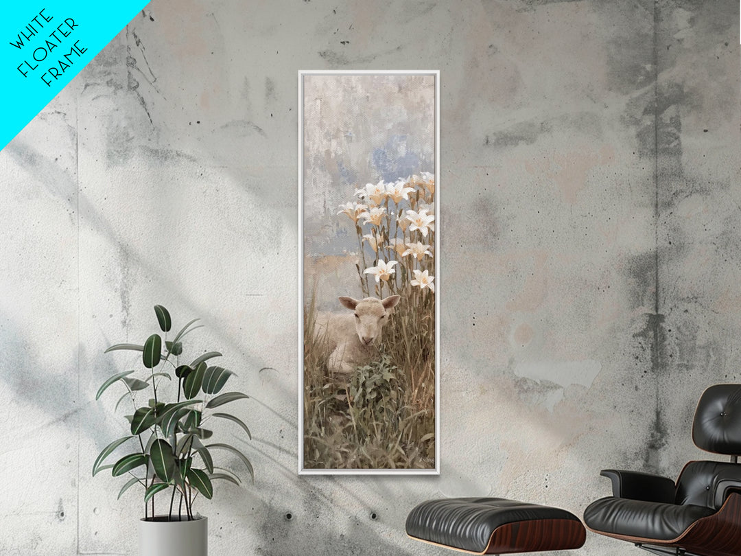 Gentle Morning Light – Framed Canvas Print – Tall Narrow Wall Art – Christian Art Canvas – Christian Painting – Christian Wall Art – Faith