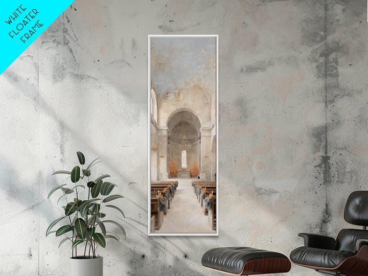 Holy Winter Aisle – Framed Canvas Print – Skinny Art – Christian Art Canvas – Christian Wall Art – Christmas Art – Christian Decorations
