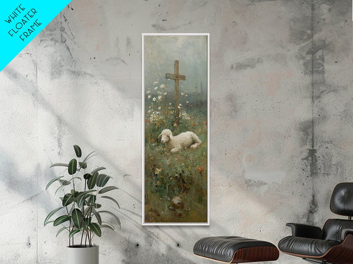 Quiet Shepherd Peace, Framed Canvas Print, Christian Art Print, Skinny Art, Christian Christmas Art, Christian Wall Art, Subtle Christian P