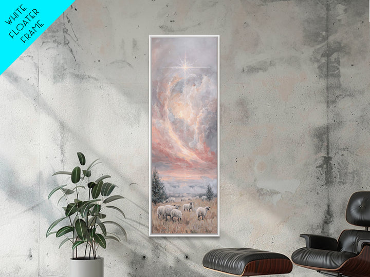 Star Of Promise – Framed Canvas Print – Christian Wall Art – Christmas Art – Christian Art Canvas – Skinny Art – Christian Christmas Decor