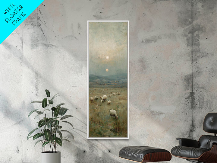Bethlehem Pastures – Framed Canvas Print – Christian Art Print – Christmas Wall Art – Christian Art Canvas – Narrow Art – Christian Christm