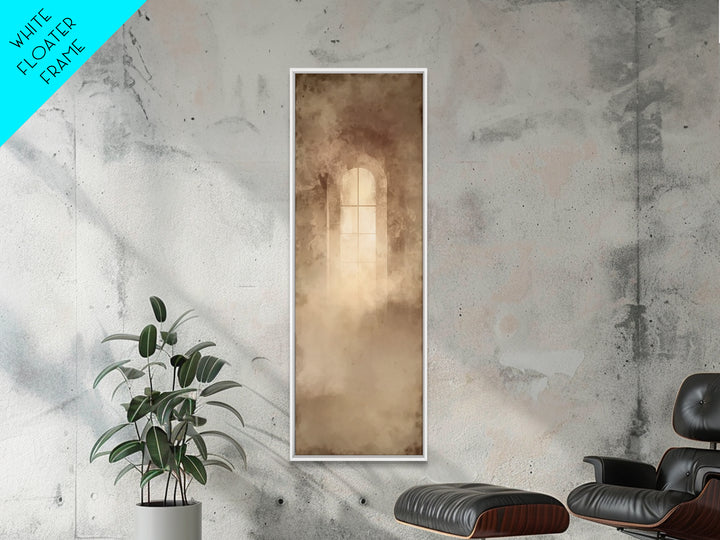 Window Of Grace | Framed Canvas Print | Christian Wall Art | Christian Art Canvas | Minimalist Christian Art | Narrow Art | Christian Gift