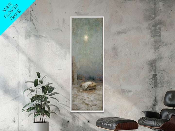 Holy Stable Peace – Framed Canvas Print – Bible Art – Christmas Art – Christian Art Canvas – Christian Wall Art – Jesus Painting – Christia