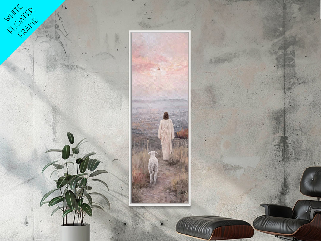 The Shepherd’s Path – Framed Canvas Print – Bible Art – Christian Wall Art – Jesus Painting – Christian Christmas Art – Christian Art Canva