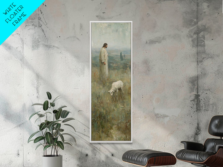 Path of Grace, Framed Canvas Print, Tall Skinny Art Print, Christian Wall Art, Jesus Christmas Art, Christian Decorations, Modern Christian