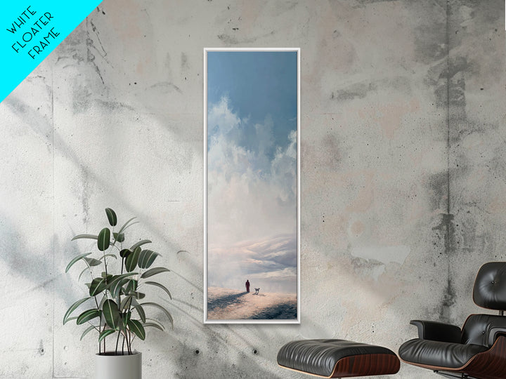 Heavenlit Journey | Framed Canvas Print | Tall Narrow Wall Art | Christian Paintings | Jesus Canvas Art | Christian Decor | Christmas Wall