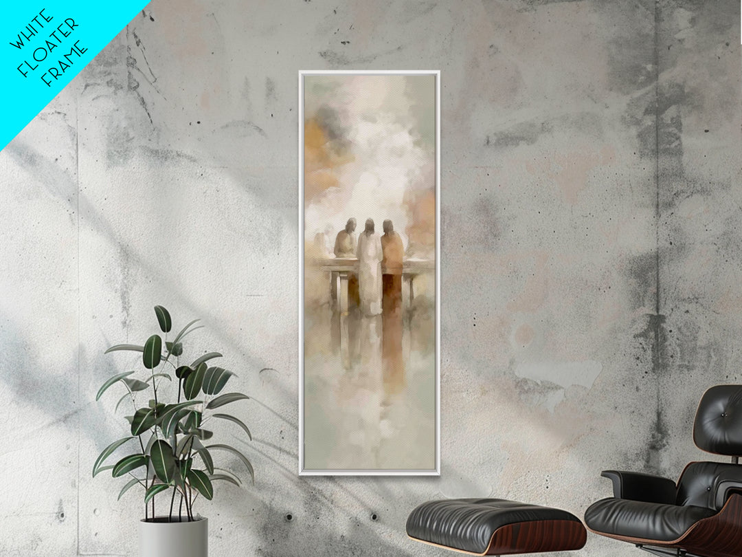 Table of Light – Framed Canvas Print – Tall Narrow Wall Art – Christian Wall Art – Christian Art Canvas – Christian Christmas Art – Christi