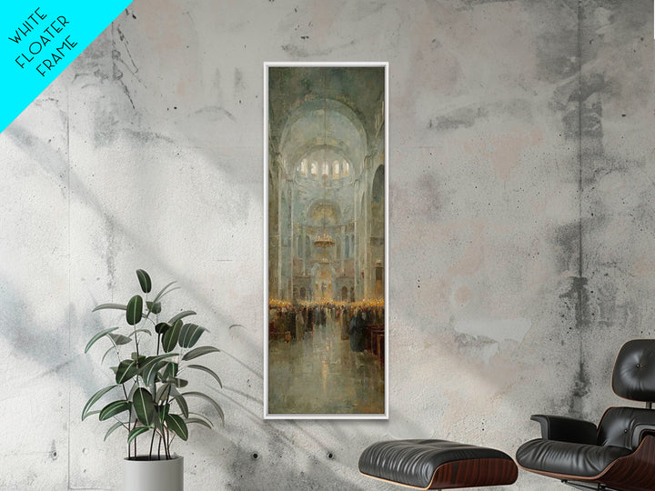 Cathedral Dawn Joy – Framed Canvas Print – Tall Narrow Wall Art – Christian Art Canvas – Christmas Wall Art – Christian Wall Art – Christia