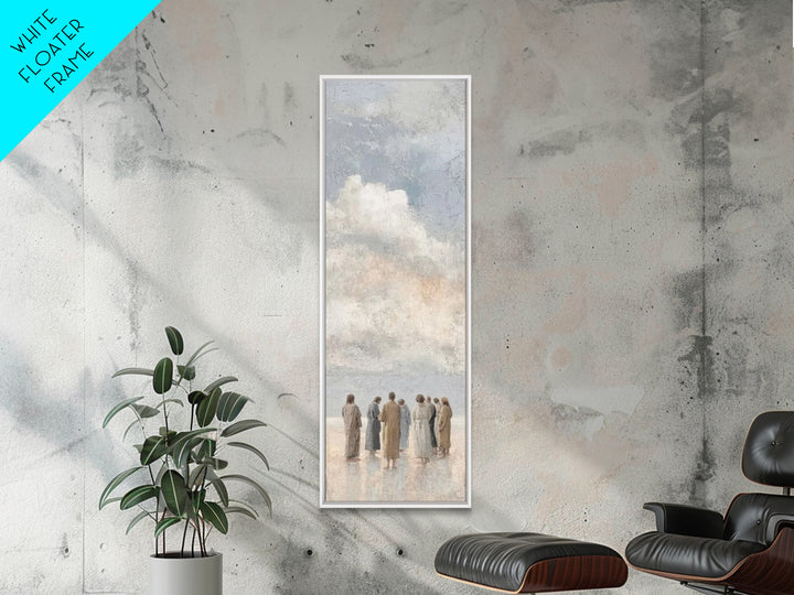Gathered In Light – Framed Canvas Print – Tall Skinny Art Print – Christian Art Canvas – Christian Wall Art – Jesus Painting – Christian Ch