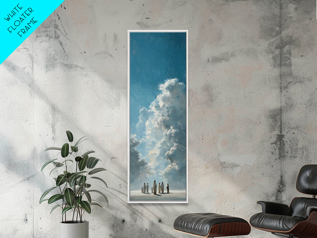 Celestial Gathering – Framed Canvas Print – Tall Narrow Wall Art – Christian Art Canvas – Christian Wall Art – Jesus Painting – Christian C
