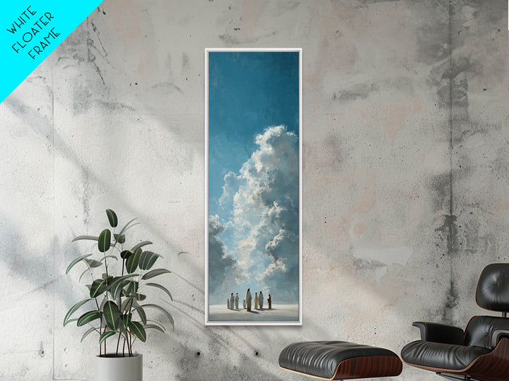 Celestial Gathering – Framed Canvas Print – Tall Narrow Wall Art – Christian Art Canvas – Christian Wall Art – Jesus Painting – Christian C