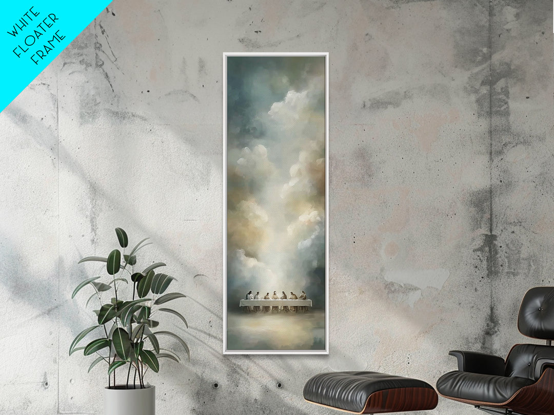 Radiant Supper – Framed Canvas Print – Tall Skinny Art Print – Christian Wall Art – Christian Art Canvas – Jesus Painting – Christmas Art
