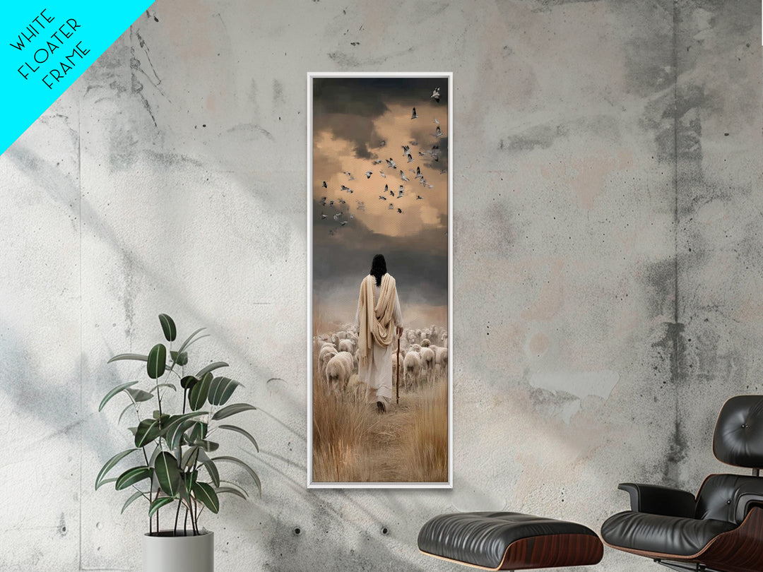 Holy Nativity Star, Framed Canvas Print, Christmas Art, Christian Wall Art, Christian Art Canvas, Tall Narrow Wall Art, Christian Christmas