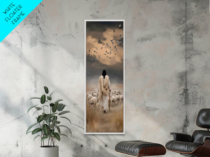 Holy Nativity Star, Framed Canvas Print, Christmas Art, Christian Wall Art, Christian Art Canvas, Tall Narrow Wall Art, Christian Christmas