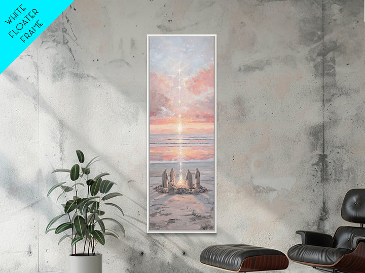Ocean Morning Watch – Framed Canvas Print – Narrow Art – Christian Wall Art – Christian Art Work – Christmas Art