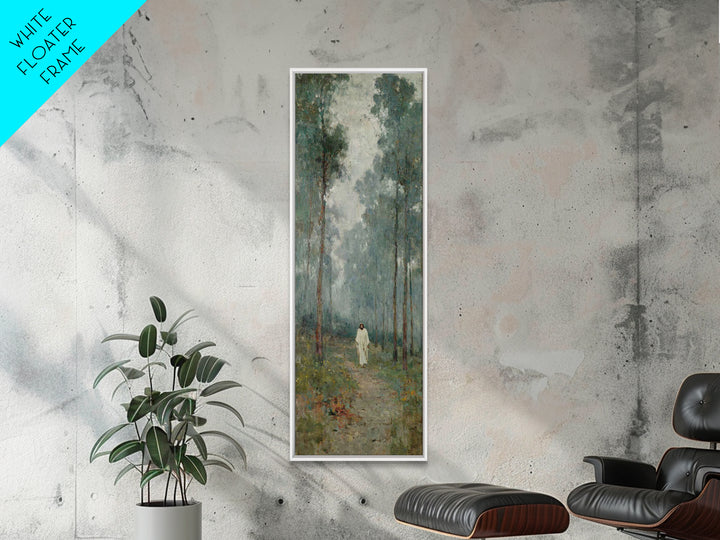 Morning Hope Trail | Framed Canvas Print | Christian Art | Christian Art Canvas | Narrow Art | Jesus Painting | Christian Christmas Art