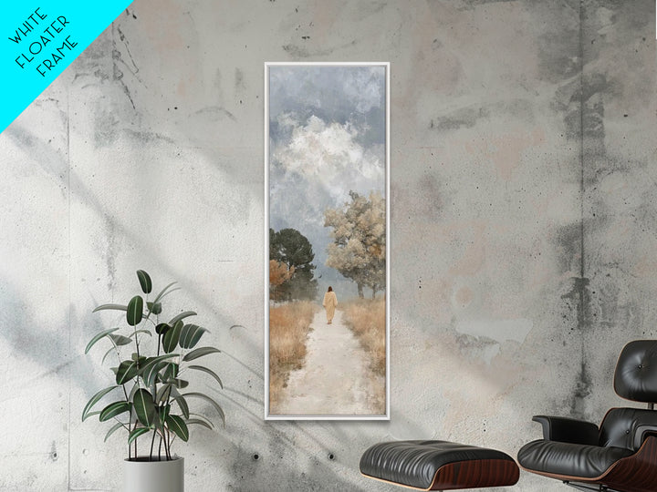 Heavenlit Journey – Framed Canvas Print – Christian Wall Art – Christian Art Canvas – Tall Narrow Wall Art – Christian Art – Jesus Painting