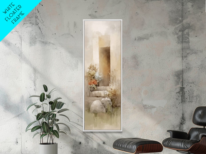 Risen Dawn Bloom – Framed Canvas Print – Christian Art Canvas – Jesus Painting – Christian Wall Art – Tall Skinny Art Print